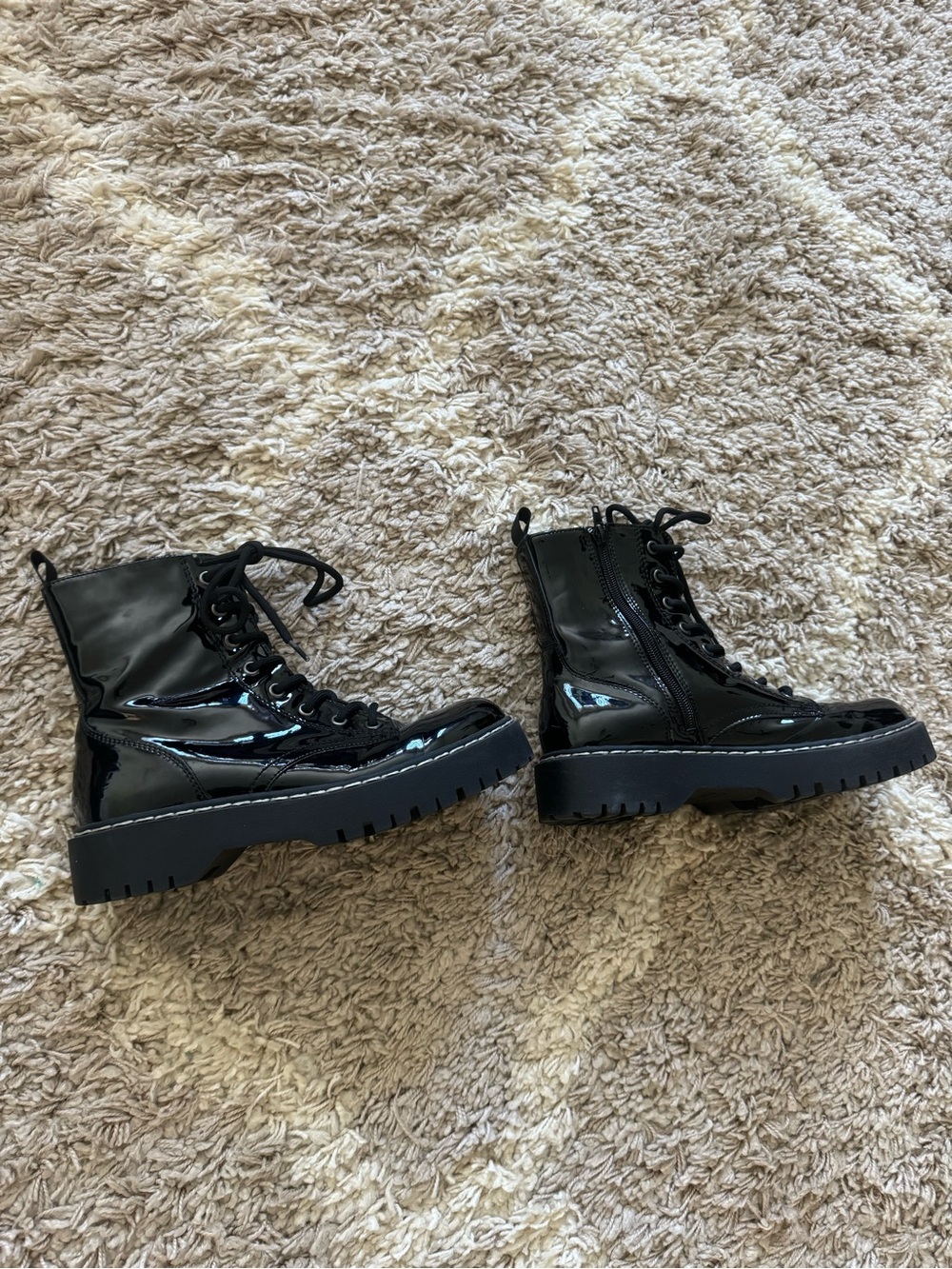 Sincerely Jules Harley Black Lace Up Combat Boots, Women’s size 8